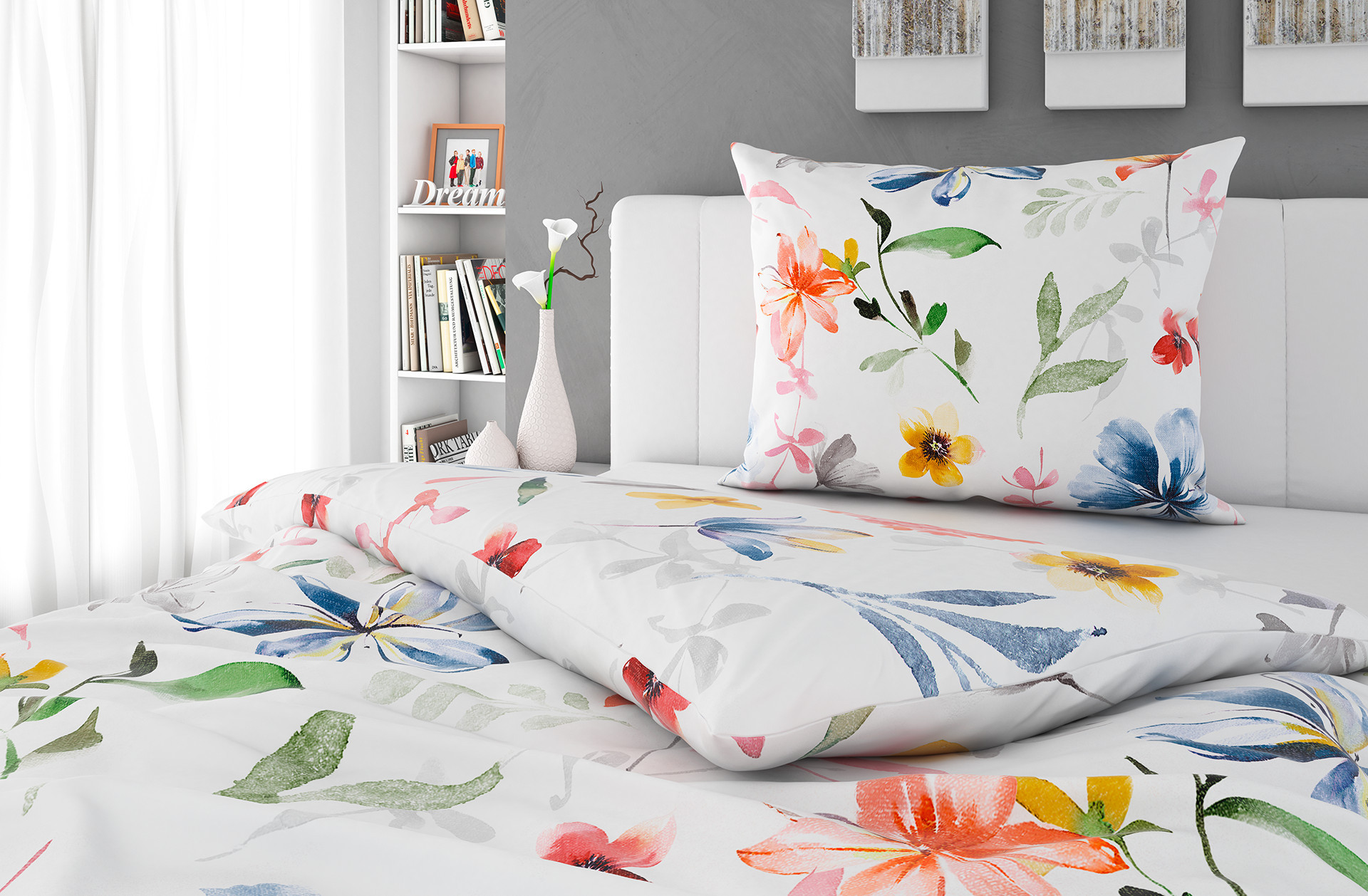 Posteľné obliečky, motív lúčne kvety