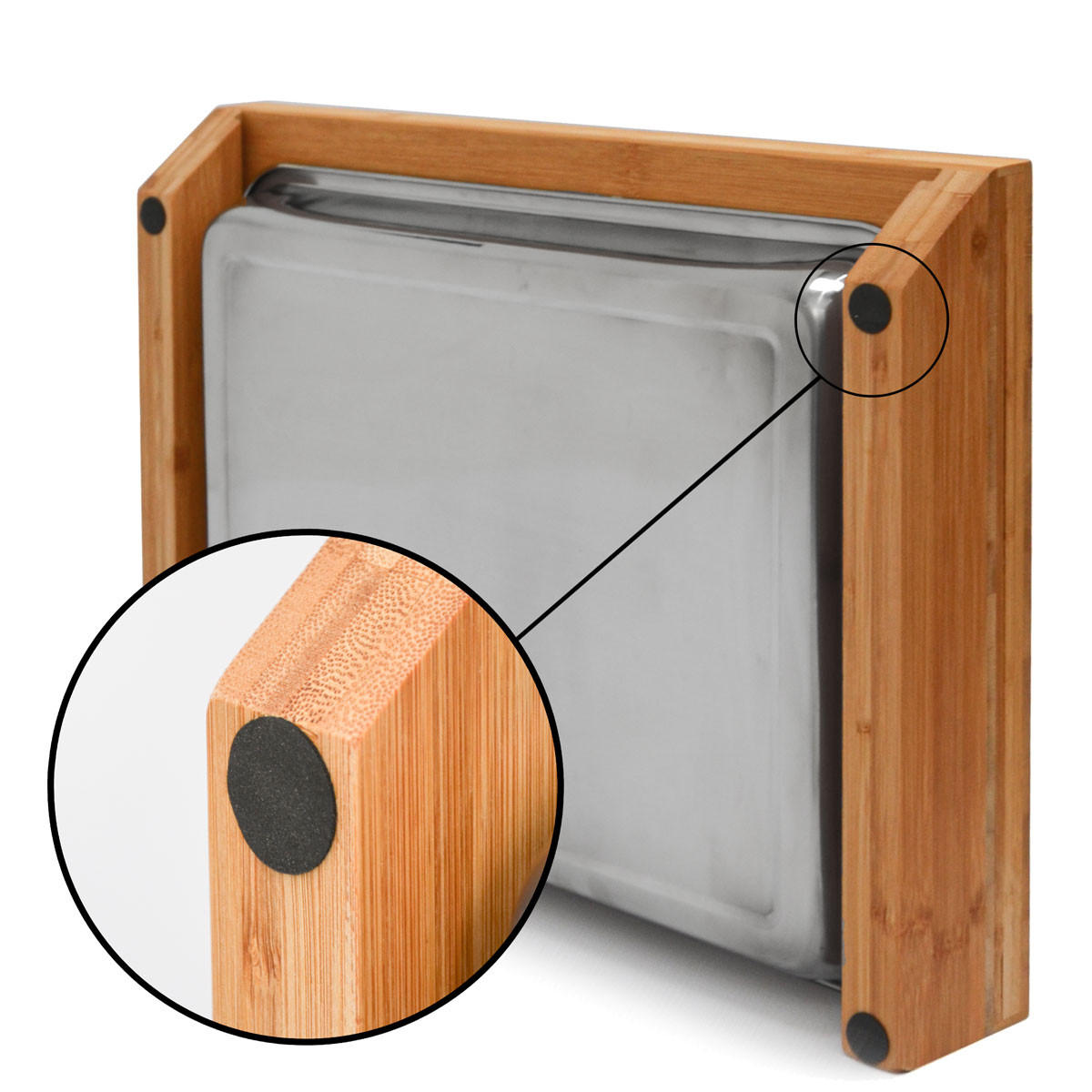 XL-SCHNEIDEBRETT 37/49/8 cm, Bambus - Braun, Holz (37/49cm) - Dunedesign