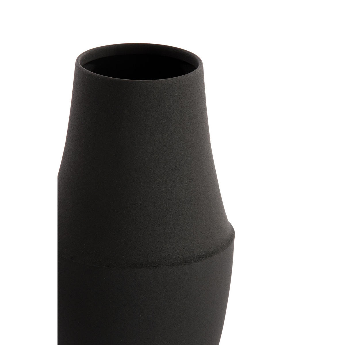 VASE Alen Schwarz 20/20/36.5 cm - Schwarz, Metall (36.5cm) - Luqaza