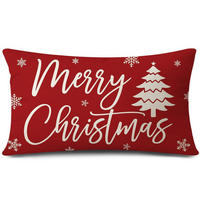 ZIERKISSENBEZUG Merry Christmas Schneeflocke Rot 40 x 60 cm - Rot, Textil (60/40cm)