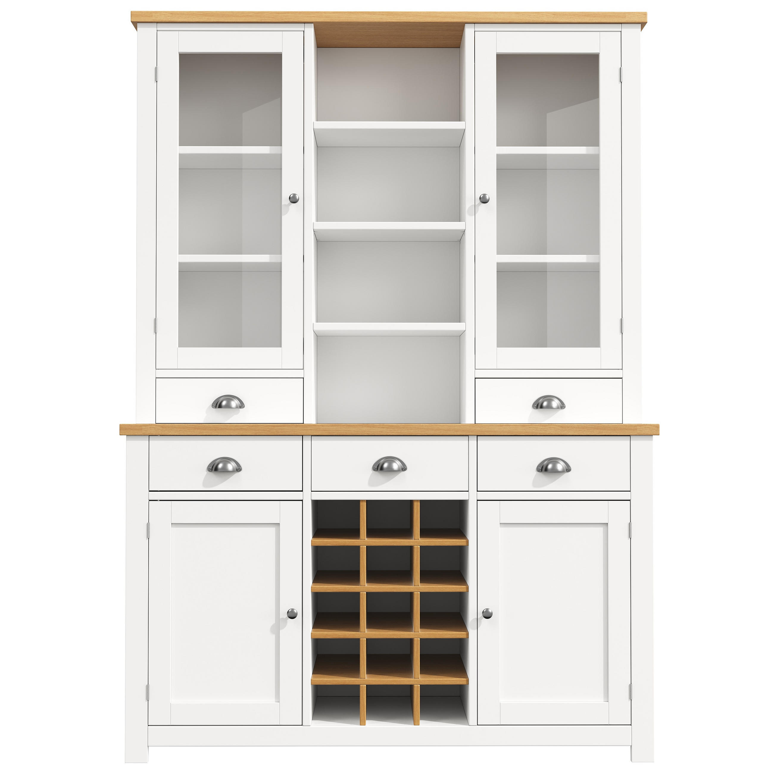 BUFFETSCHRANK Soft-Close Weiß 120/40/185 cm - Weiß, Holz (120/185/40cm) - PANGIVO