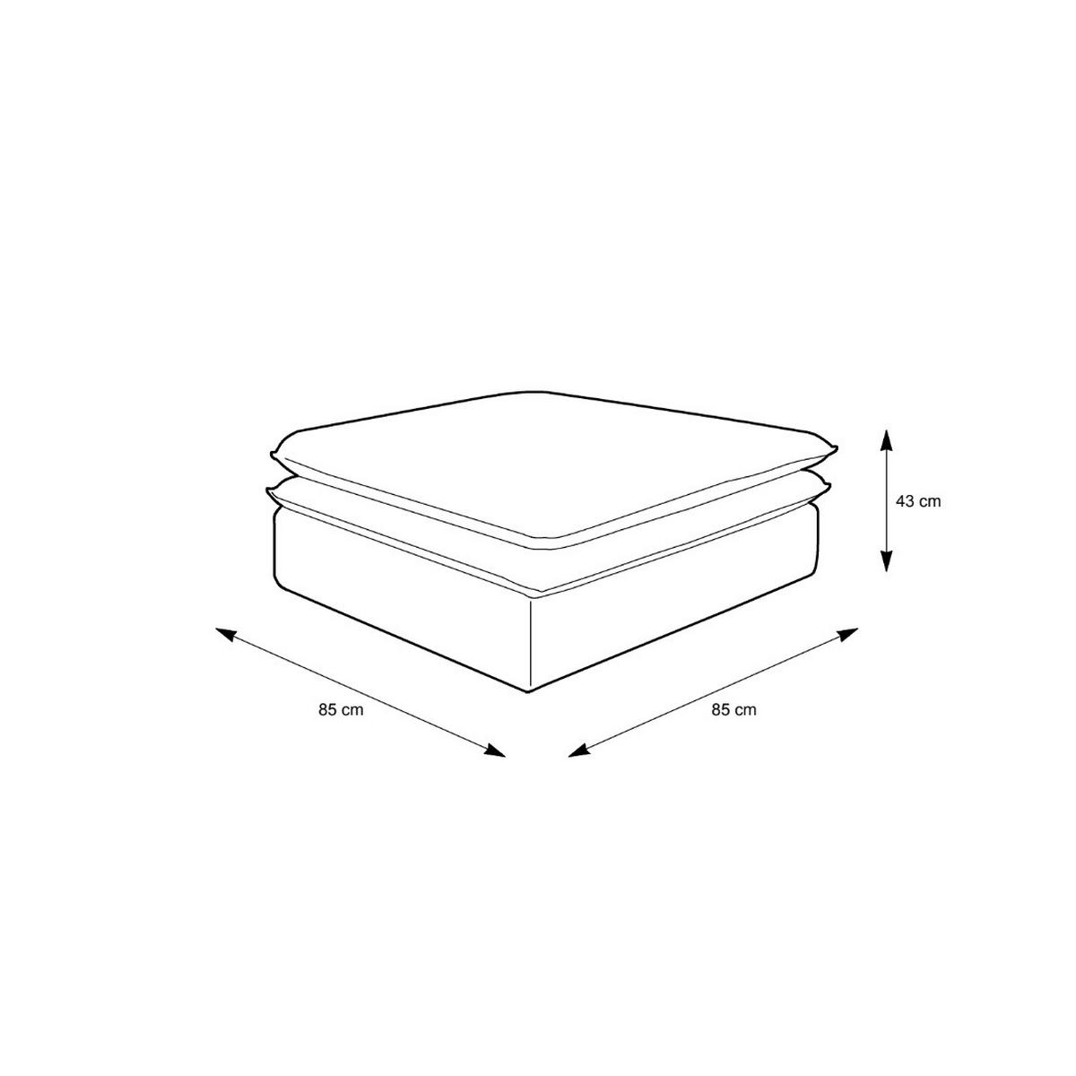 MASSENO Sitzhocker SCORZA, Modern Polsterhocker, Fußhocker Creme - Creme, Holzwerkstoff/Kunststoff (85/43/85cm) - MASSENO