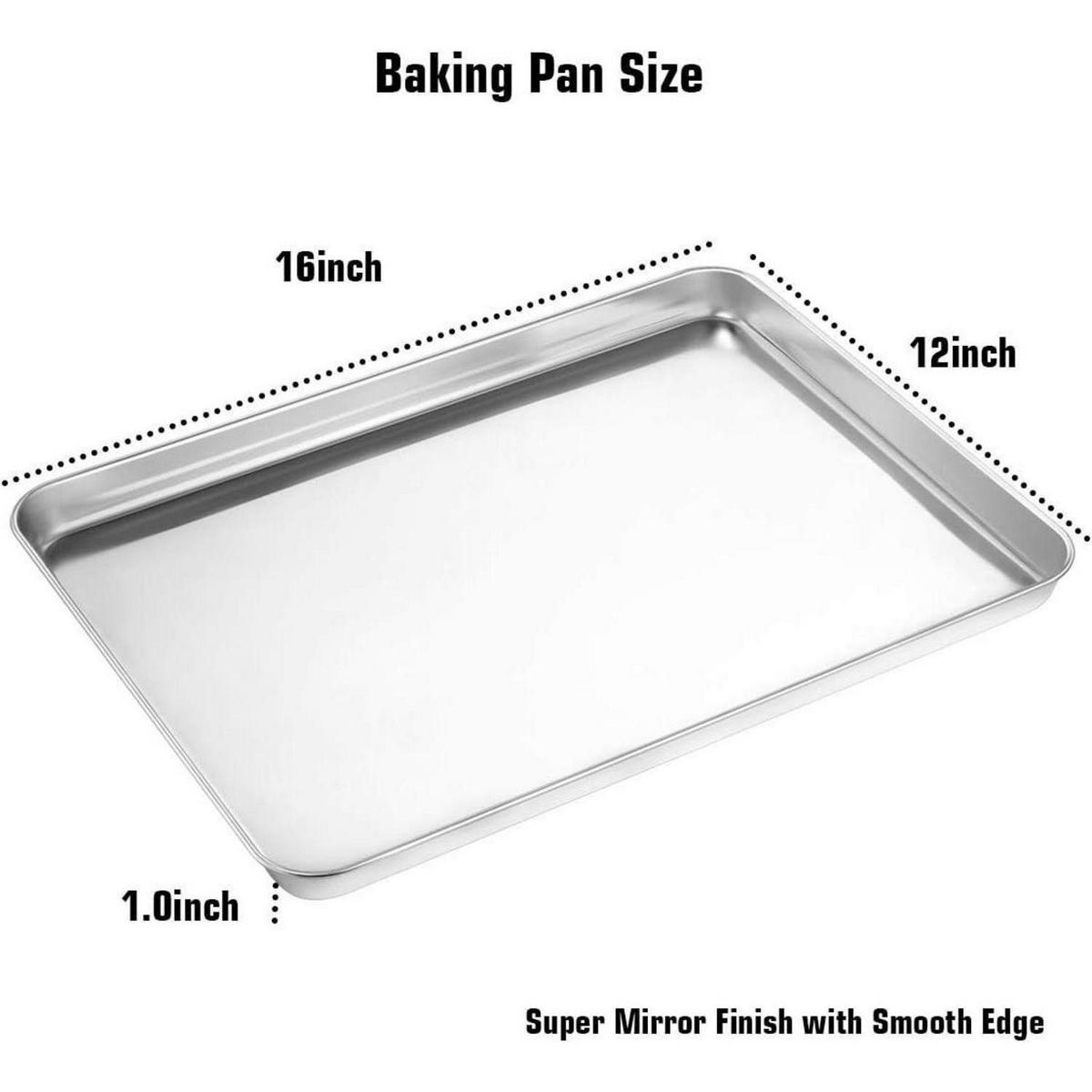 BACKBLECH 2er Set Edelstahl 40.6 x 30.5 x 2.5 CM - Silberfarben, Metall (30.5/2.5/40.6cm)