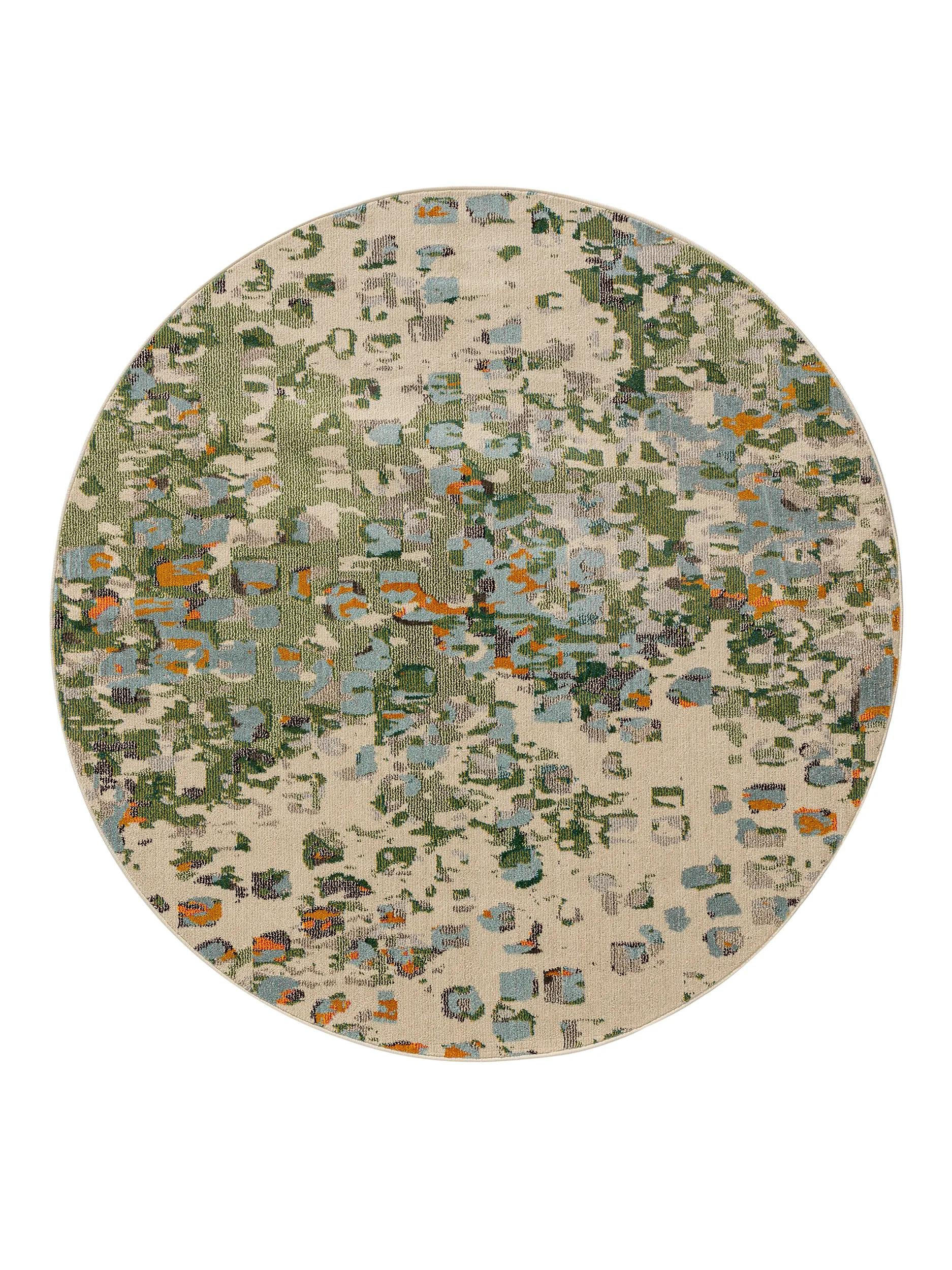 TEPPICH Casa Multicolor ø 200 cm rund - Multicolor, Naturmaterialien/Textil (200/200cm) - benuta