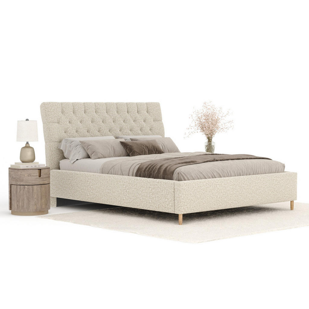 Thumbnail - Maison de Reve Polsterbett, Beige, Textil, Buche, Kiefer, 180x200 cm, Oeko-Tex® Standard 100, FSC 100%, Made in EU, Reac...