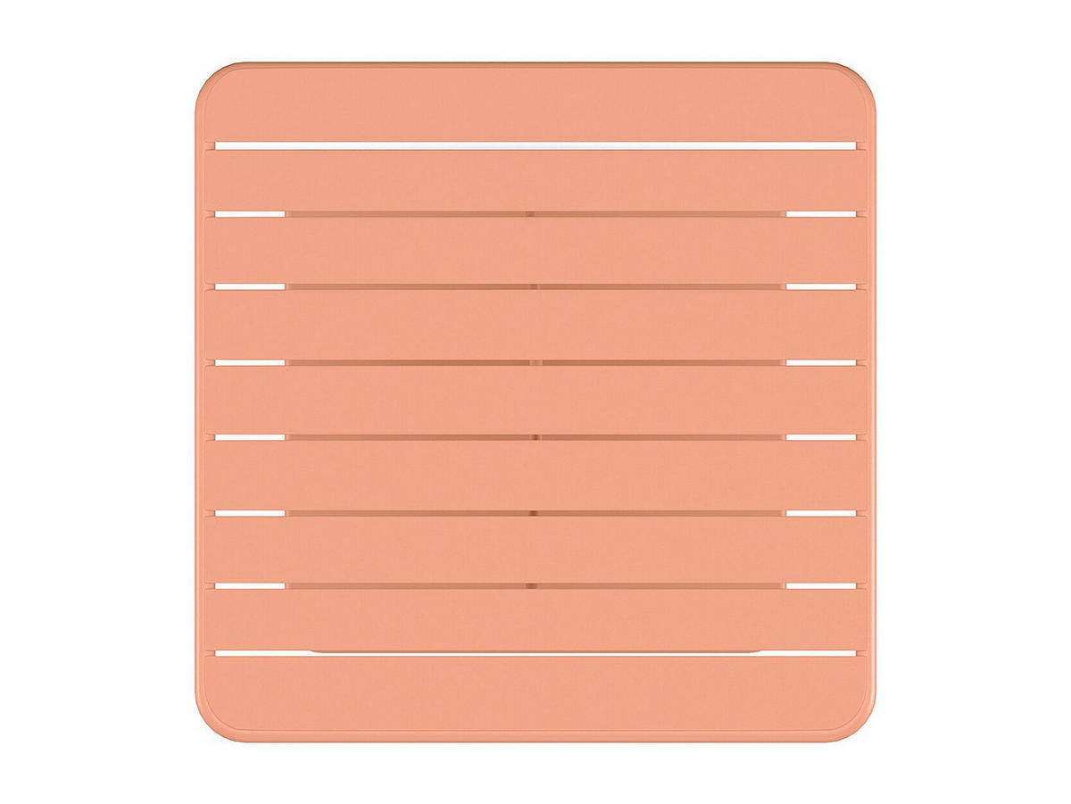 GARTENTISCH - L. 80 cm - Metall - Hellorange - MIRMANDE von MYLIA - Orange, Metall (80/80/75cm) - Vente-Unique