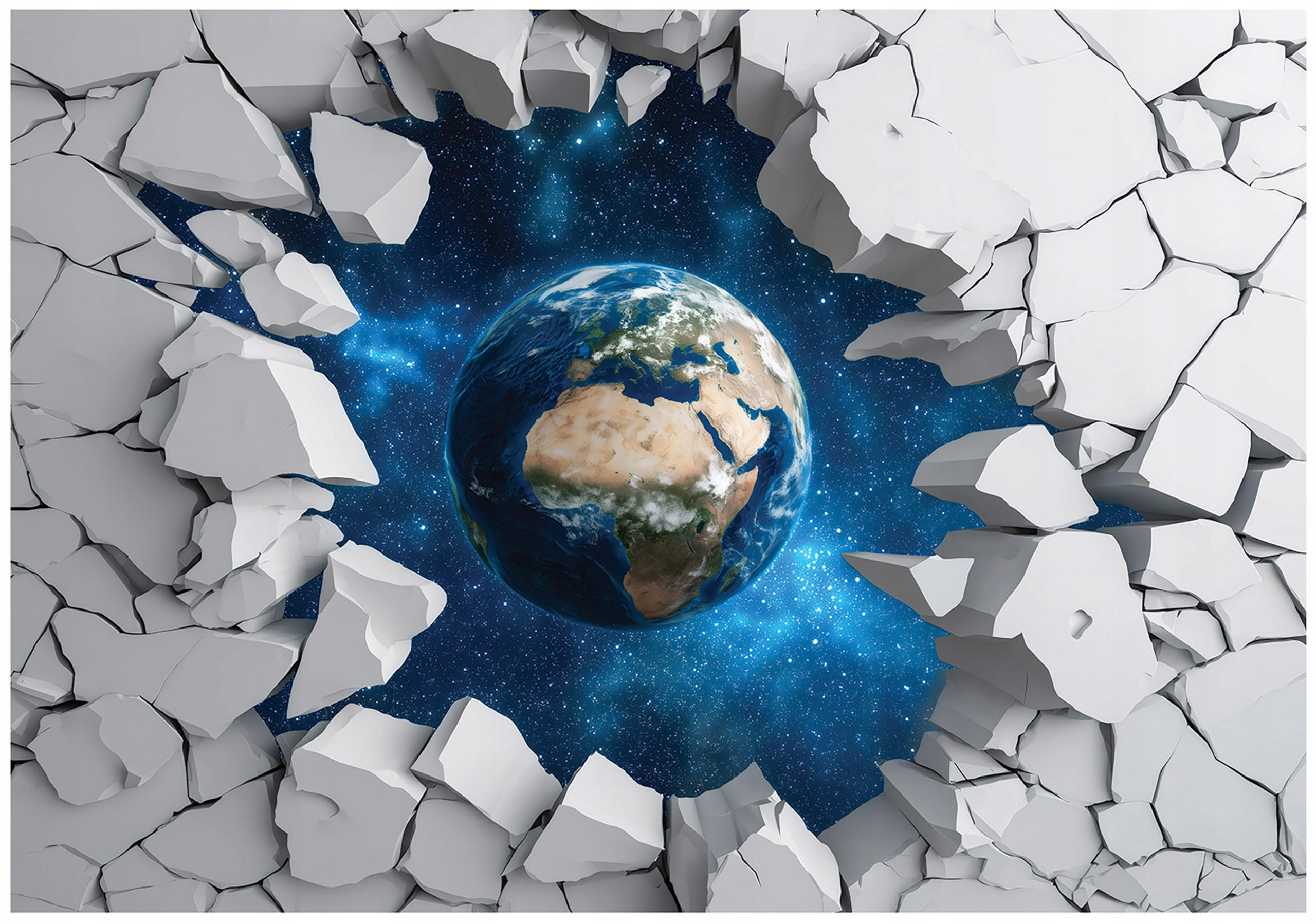 FOTOTAPETE Jungen 3D Blau 200x140 cm - Multicolor, Papier (200/140cm) - Wallarena