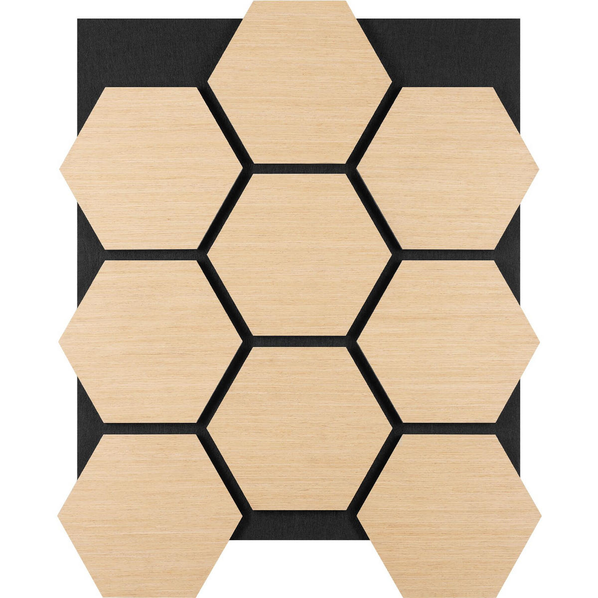 AKUSTIKPANEELE Sonic Shield, je 76 x 62 x 1,8 cm, Größe flexibel anpassbar, Eiche - Eichefarben, Holz (62/1.8/76cm) - tectake