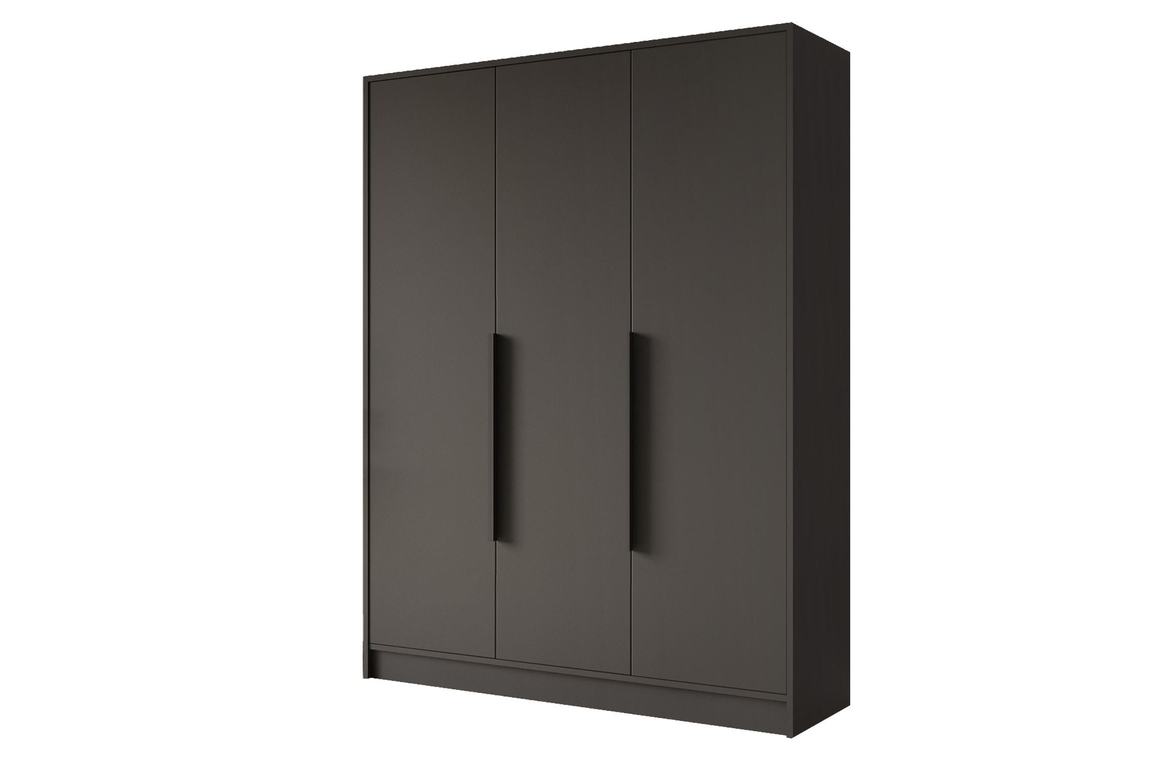 KLEIDERSCHRANK - PORTO - 150 - Schwarz - Schwarz, Holzwerkstoff (150/200/51cm) - ALTDECOR