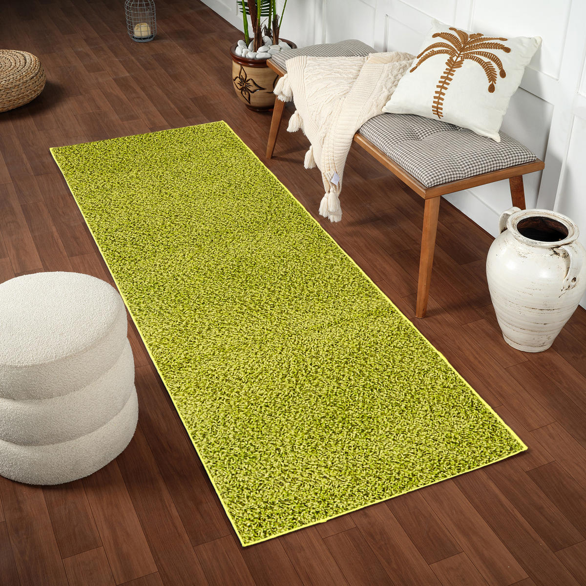 HOCHFLORTEPPICH 80/220 cm Grün - Grün, Naturmaterialien/Textil (80/220cm) - LIVABLISS