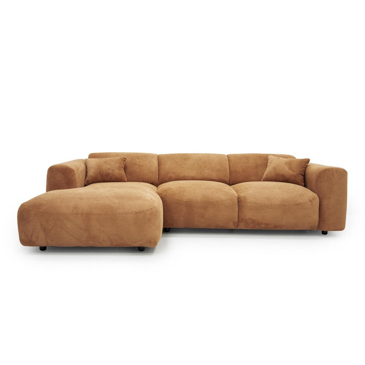 ECKSOFA POP mit Longchair, Terracotta - Terracotta, Textil (161/277cm) - Weber Industries