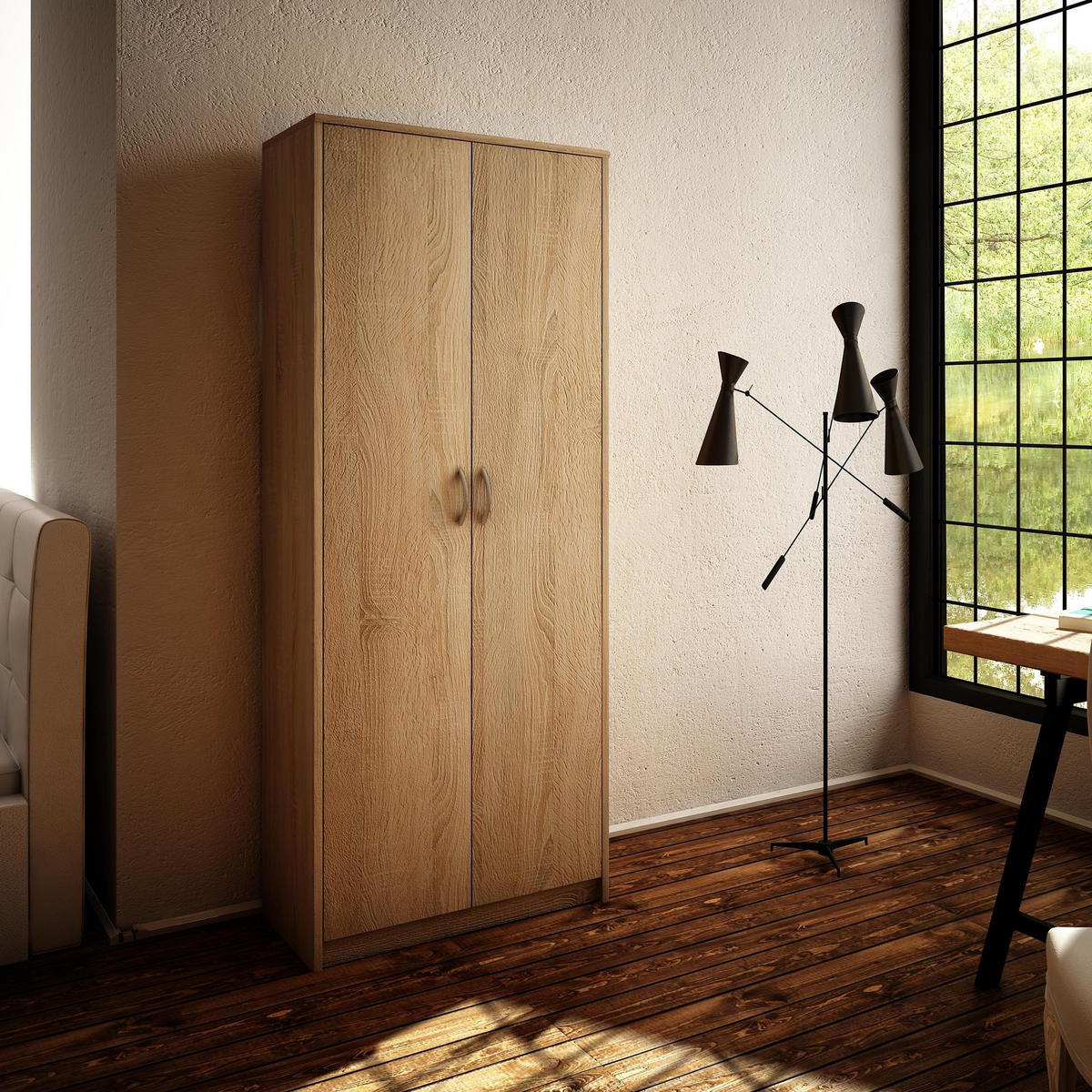 BÜCHERREGAL R4 Sonoma Eiche 74/35/180 cm - Sonoma Eiche, Holzwerkstoff (74/180/35cm) - Matkam Möbel