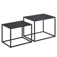 BEISTELLTISCH Archsum 2er Set - Schwarz, Metall (35/45/35cm) - [en.casa]