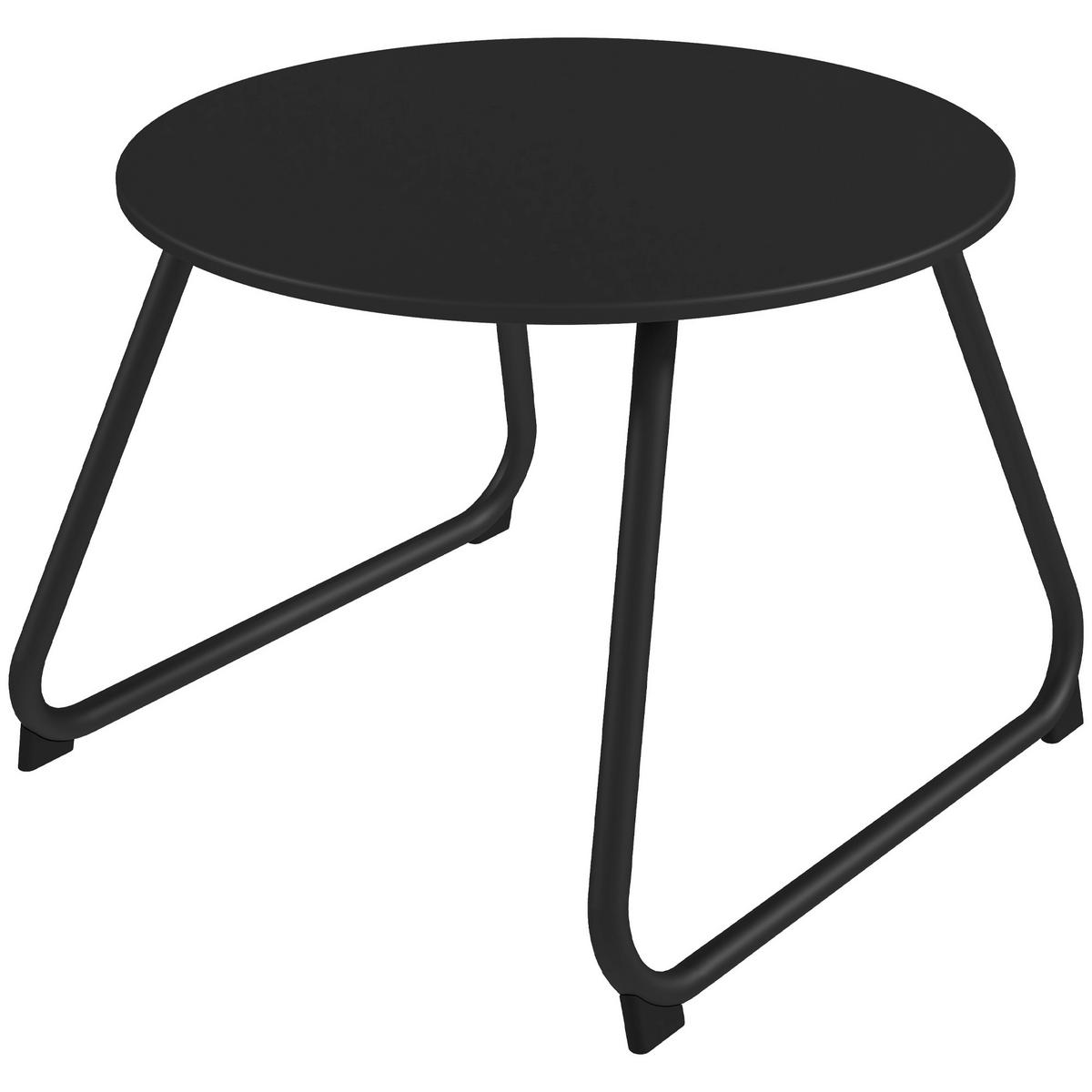 GARTENTISCH,SCHWARZ,1 Stück - Schwarz, Metall (48/48/37cm) - GiPP