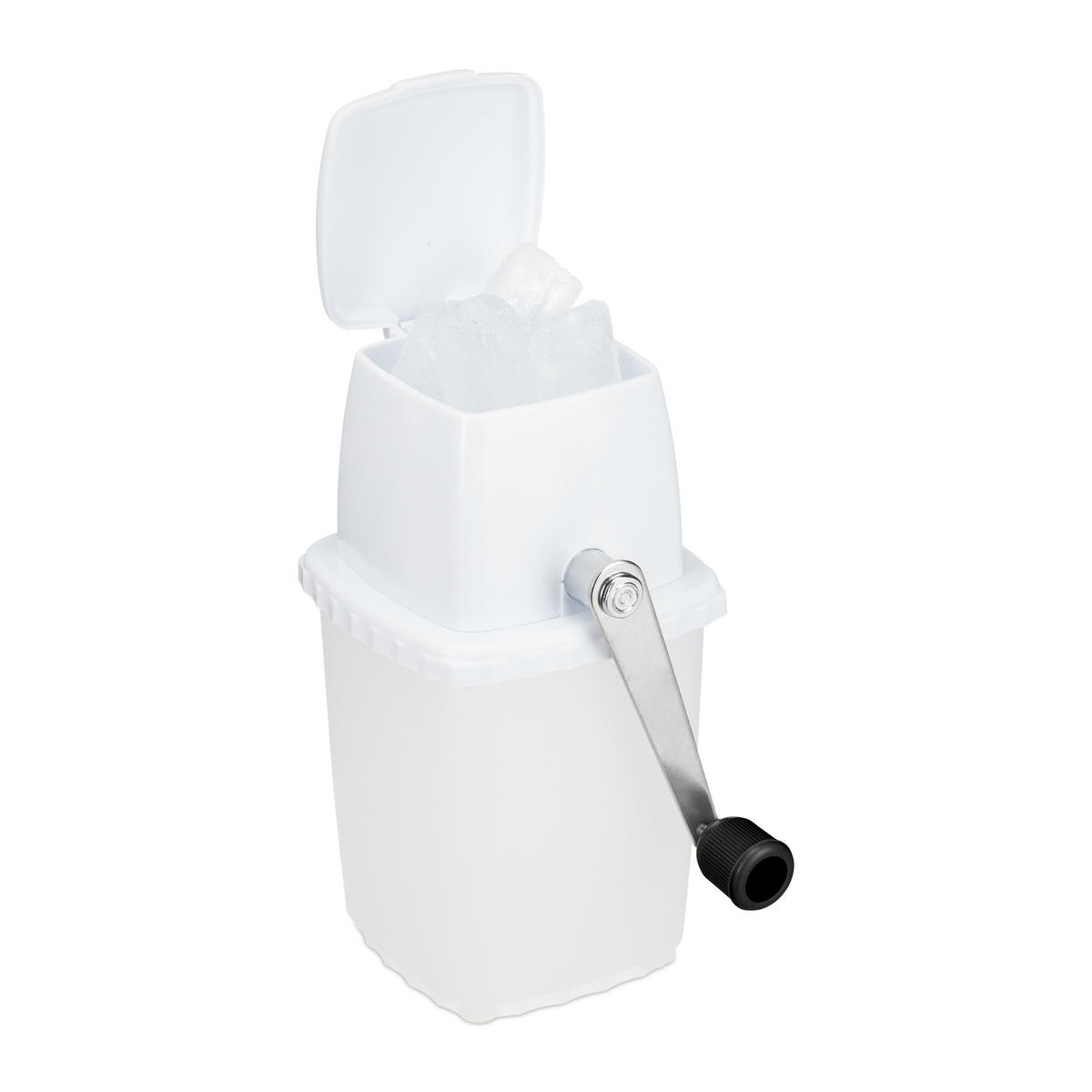 DRVIČ ľadu - biela, kov/plast (12.5/24/16cm) - Relaxdays