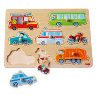 GREIFPUZZLE Fahrzeug-Welt, ab 12 Monaten - Multicolor, Naturmaterialien (30/2/21cm) - Haba