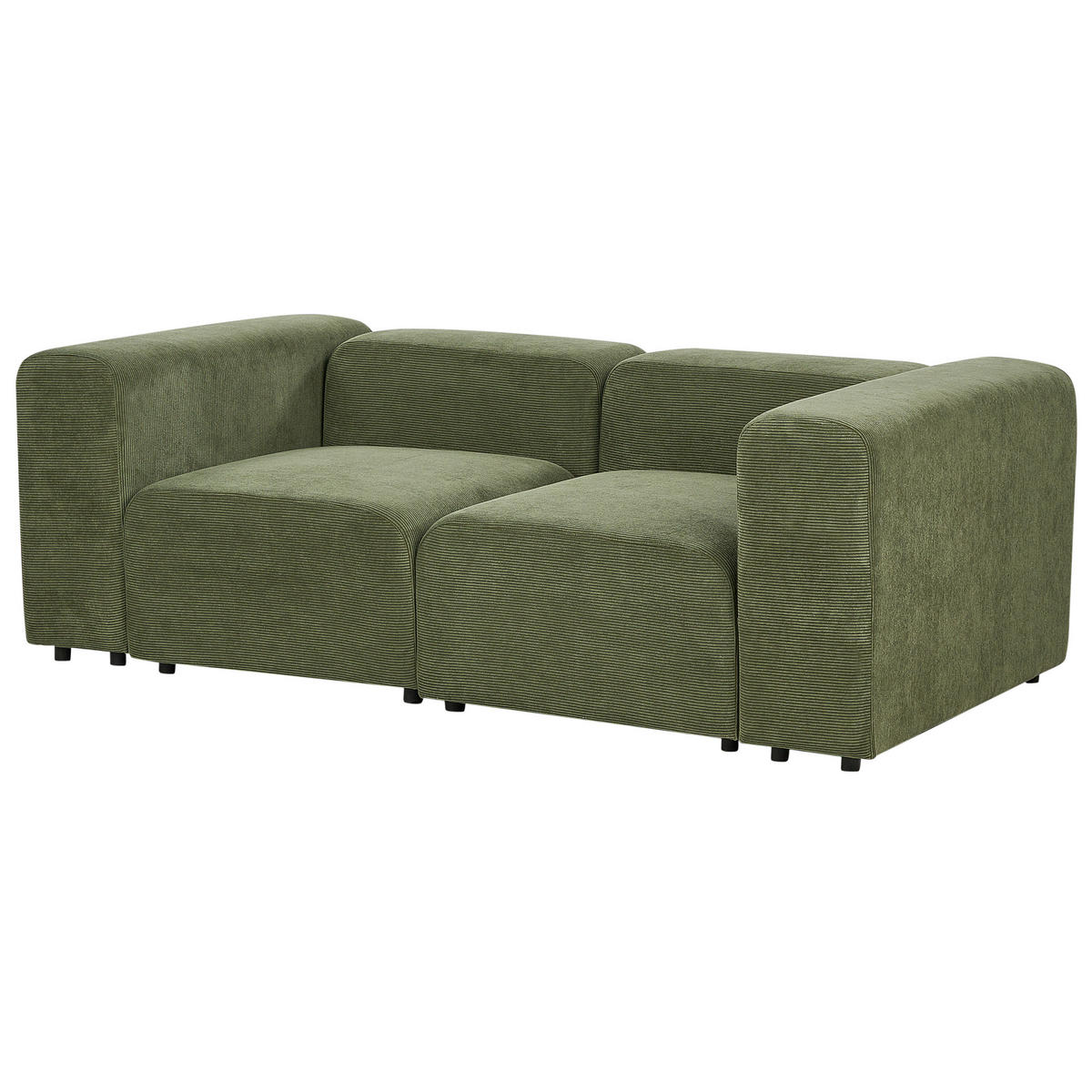 2-SITZER-SOFA Cord grün Falsterbo - Grün, Textil (204/70/105cm) - Beliani