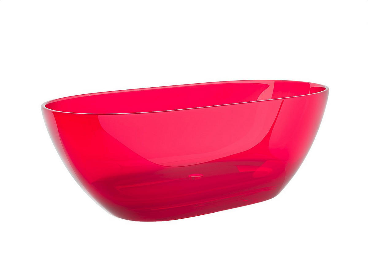 FREISTEHENDE Badewanne - 1 Person - harz - rot Spavo - Rot, Kunststoff (160/56/72cm) - Vente-Unique