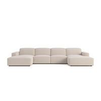 ECKSOFA Cursal U-Form, Stoff Poso, Beige - Creme, Holz (364/166cm) - Kaiser Möbel