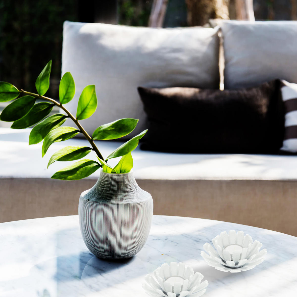 2xTEELICHTHALTER - Weiß, Metall (6cm) - Relaxdays