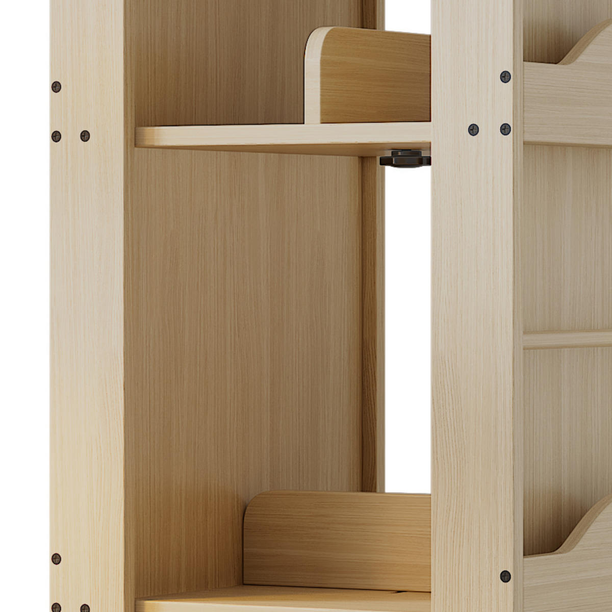 BÜCHERREGAL 142x63x63cm 360-Grad drehbar 4 Böden für Kinder Erwachsene - Naturfarben, Holz (63/142/63cm) - FLIEKS