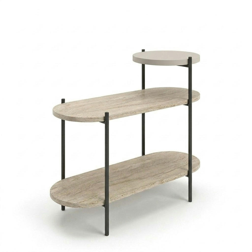 Decortie Beistelltisch Beige 63.5x56.7x25.5 cm