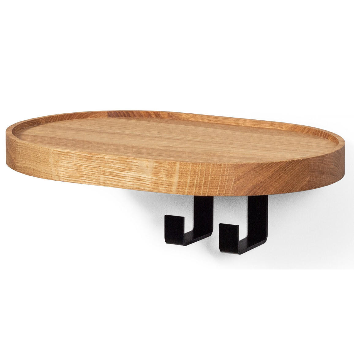 WANDGARDEROBE Woody, Eiche und Metall, 20/28/2,5 cm - Beige, Holz (28/2.5/20cm) - WOODEK