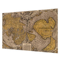FOTOTAPETE 152x104 cm - Historische Kartographie - Gelb, Textil (152/104cm) - Wallfluent