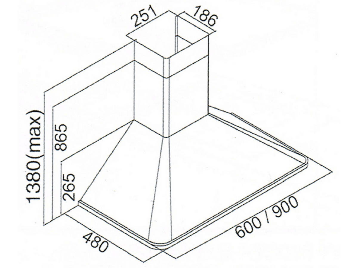 WANDHAUBE A 9315 Em Eco Schwarz 90cm - Schwarz, Metall (90/86.5/48cm) - Kaiser Küchengeräte
