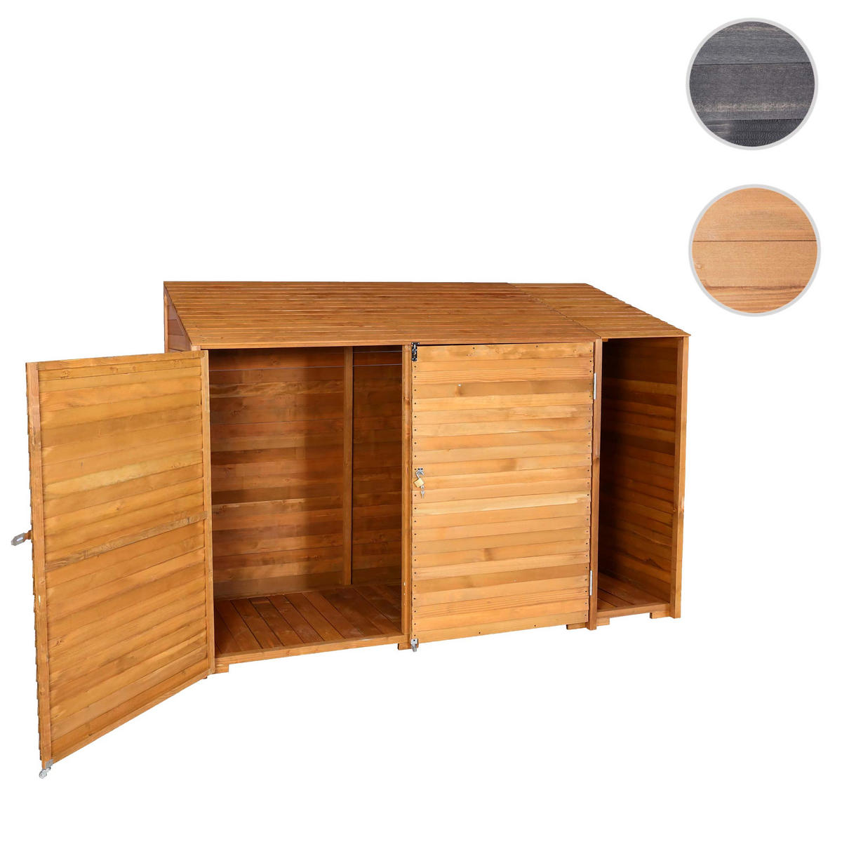 GERÄTESCHUPPEN Braun - Braun, Holz (250/180/93cm) - MCW