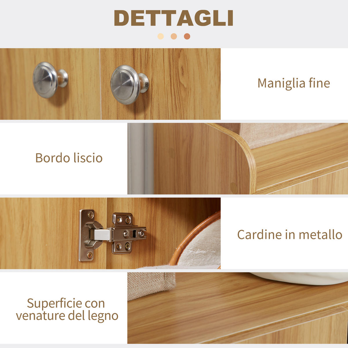 SCHUHSCHRANK,4 offene Böden für 12 Paar 83x30x90cm,hellbraun - Braun, Holzwerkstoff (83/90/30cm) - Vallsero