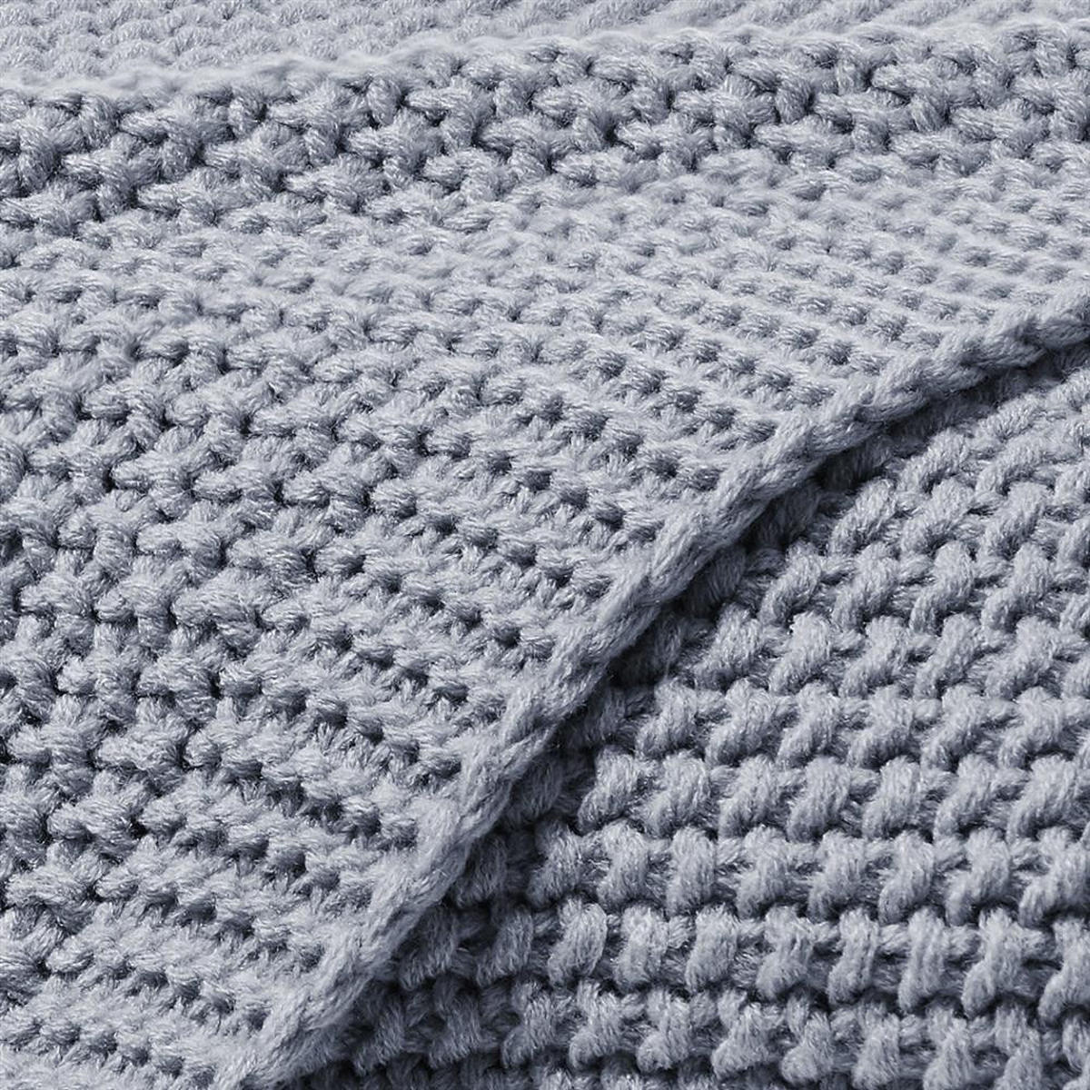 STRICKDECKE 130x170 cm, Kuscheldecke aus 100% Polyacryl, Flauschige Wohnzimmer Wohndecke für Sofa, Bett, Couch uvm. - Grau - Grau, Textil (130/170cm) - Carpe Sonno