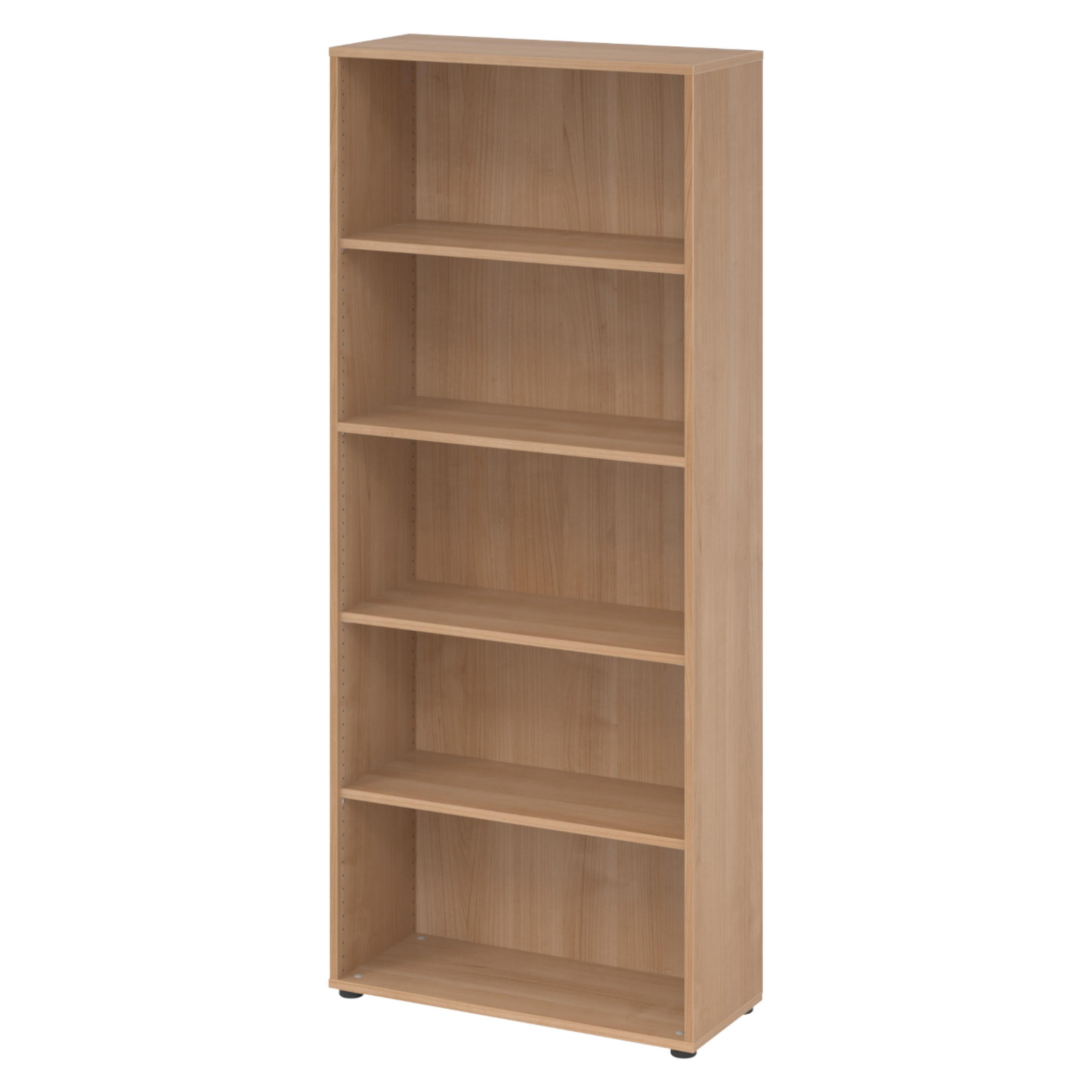 REGAL - 5 Ordnerhöhen 33/80/188 cm in Nussbaumfarben - Nussbaumfarben, Holzwerkstoff (80/188/33cm) - bümö