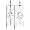 RANKGITTER 2er Set Metall antik-grün - Grün, Metall (35/122/1cm) - CLP