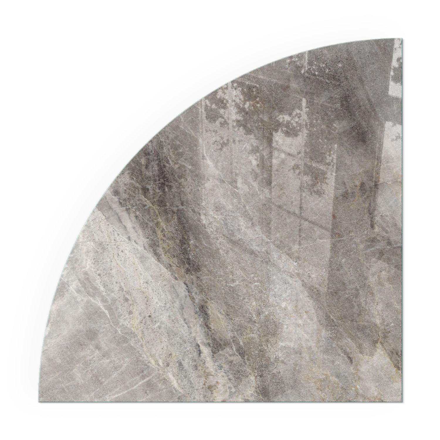 Tulup Glasplatte Grau 100x100x0.4 cm