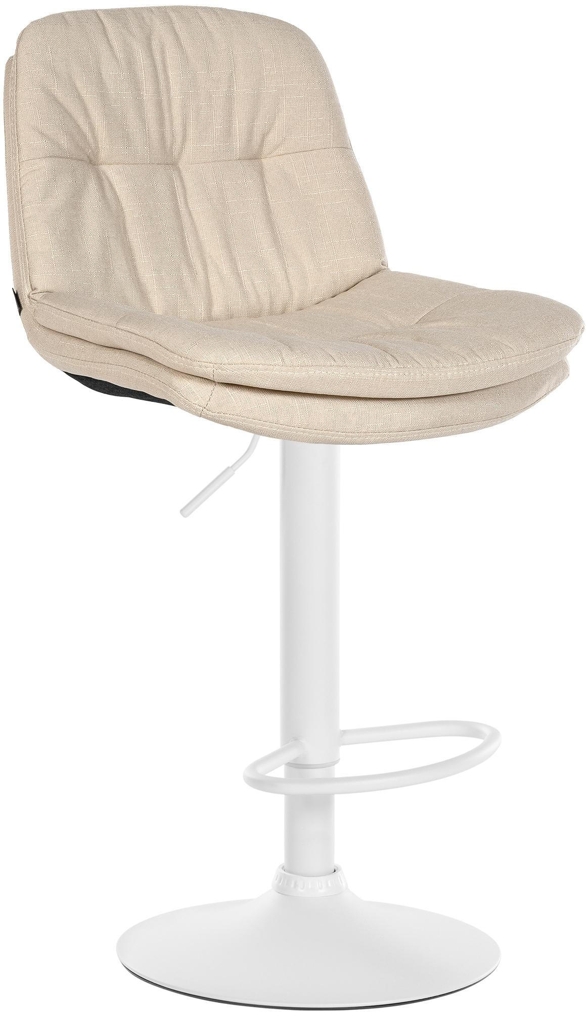 BARHOCKER Stoff creme - Creme/Schwarz, Textil (46/92/54cm) - CLP