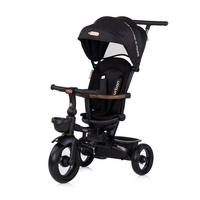 DREIRAD Urban schwarz Lenker mit Licht, klappbar, Sitz drehbar, Korb - Schwarz, Metall (94/51/98cm) - Chipolino