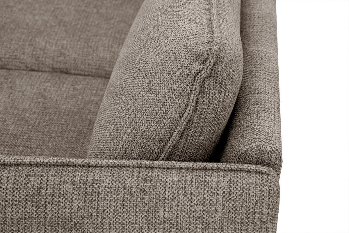 ECKSOFA HOSTEN 4-Sitzer, taupe - Taupe/Schwarz, Holzwerkstoff/Textil (158/269cm) - Courtois Laville