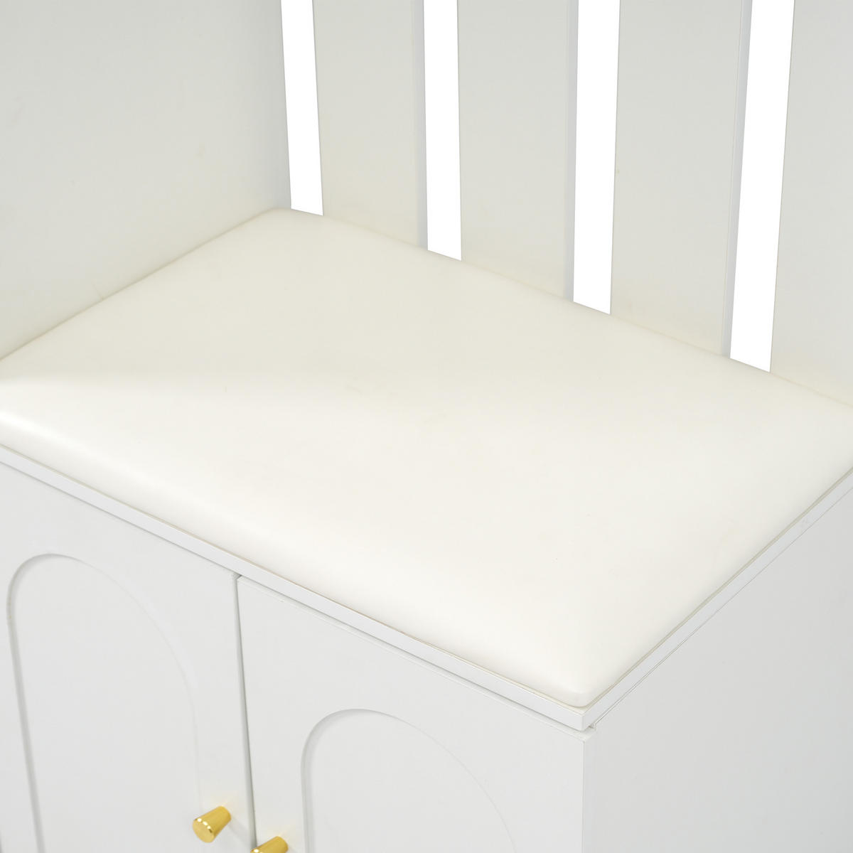 GARDEROBENSET Wand mit Schuhbank Weiß 110x37x180cm - Weiß, Holzwerkstoff (37/180/110cm) - FLIEKS