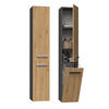 BADEZIMMERSCHRANK REGAL KORB NEL IV ANTHRAZIT EICHE ARTISAN - Anthrazit/Eiche Artisan, Holzwerkstoff (31/174/30cm) - CDF