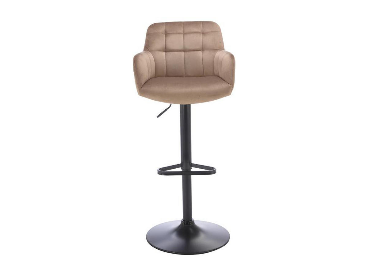 BARHOCKER 2er-Set - Samt & schwarzes Metall - Höhenverstellbar - Beige - PEGA - Beige, Textil (49/113/50cm) - Pascal Morabito