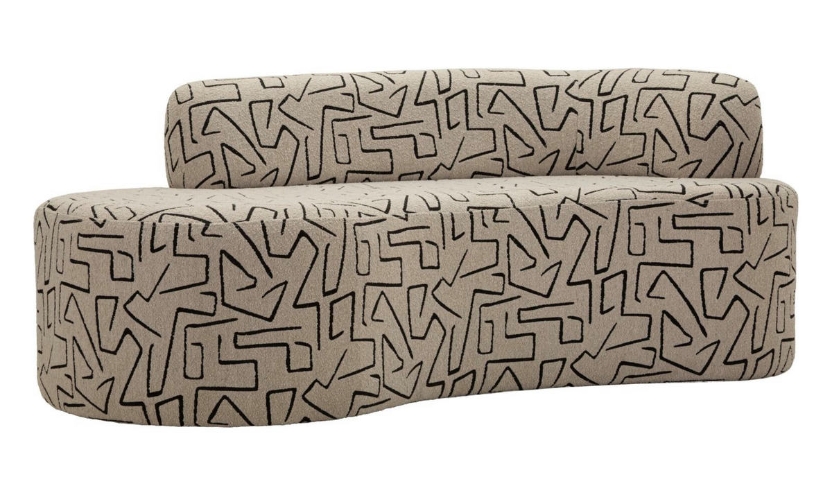 3-SITZER Sofa polyester Nairobi - - Multicolor, Holzwerkstoff/Kunststoff (176/69/91.5cm) - Pasmara