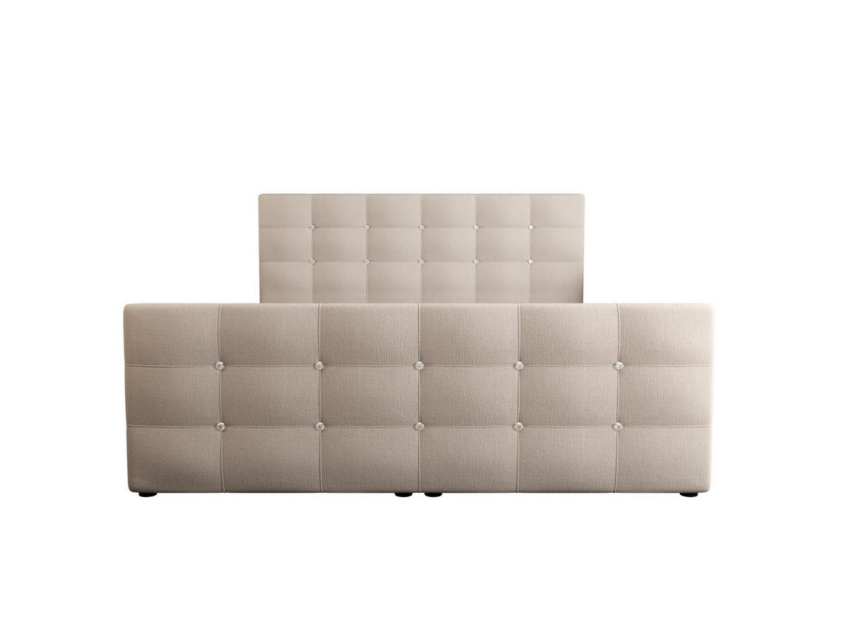 BOXBETT KLEO 180x200, mit Matratze H3 und Topper, Cosmic 10 - Beige, Holz/Kunststoff (180/200cm) - Bedante
