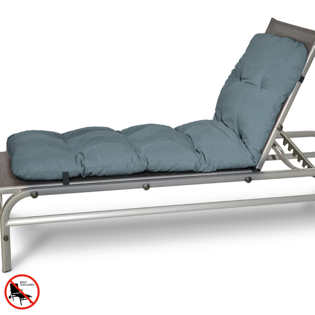 ROLLLIEGENAUFLAGE Flair RL 190x60x8cm Taubenblau - Blaugrau, Textil (60/190cm) - Beautissu 
