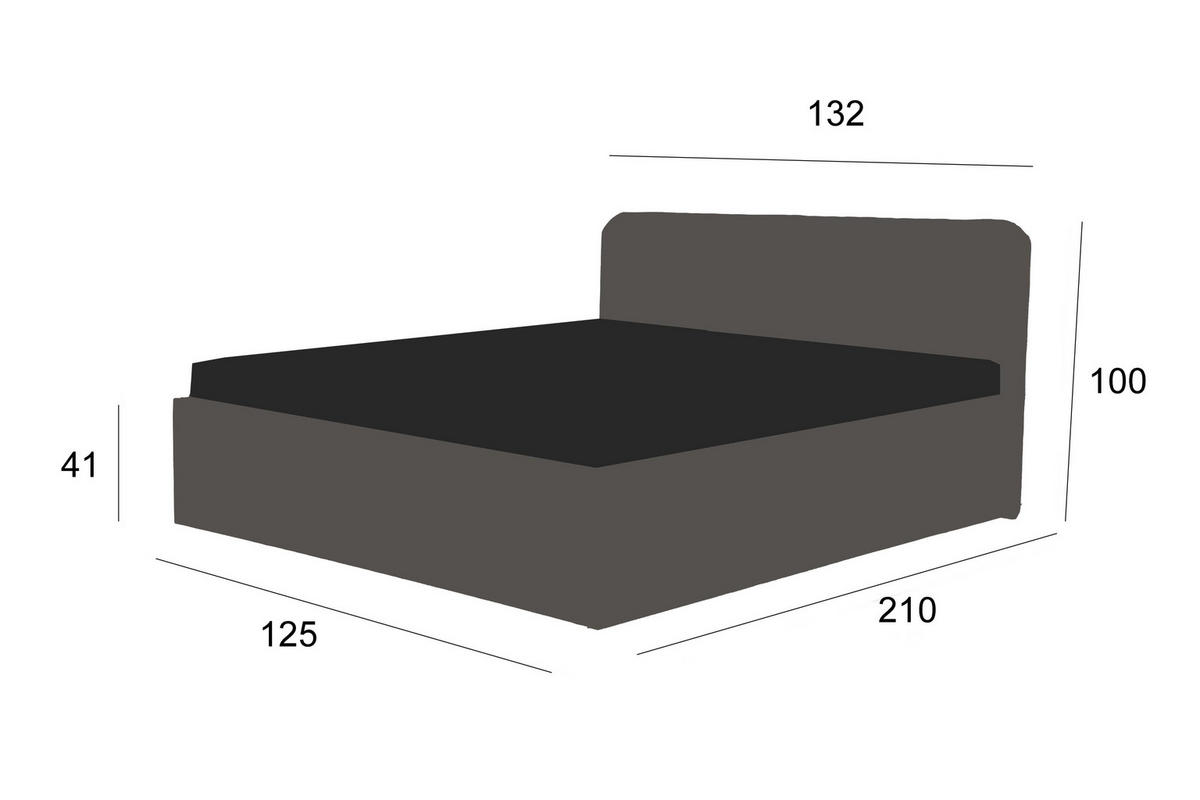 POLSTERBETT Mailand Weiß 120 x 200 x 40 cm Stauraum ohne hydraulische Funktion Ohne Matratze und Lattenrost - Weiß, Holz (120/200cm) - Halmon Schlafkomfort Betten 