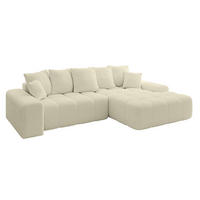 ECKSOFA Ottomane Rechts ENSI-L - 267x164x88 cm Creme - Creme, Holzwerkstoff/Kunststoff (164/267cm) - ALTDECOR