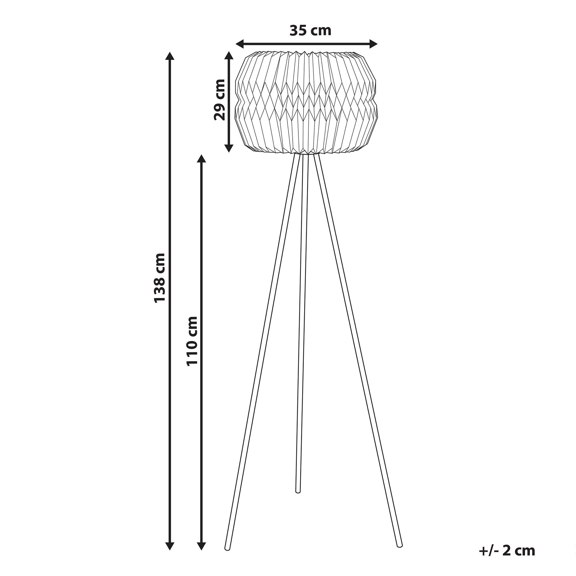 Thumbnail - Beliani Stehlampe, Weiß, Papier, 35x138x35 cm, Lampen & Leuchten, Innenbeleuchtung, Stehlampen, Stehlampen