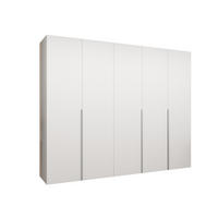 DREHTÜRENSCHRANK 202/250/52 5-türig - Kaschmir/Weiß, Holz (250/202/52cm) - Abiks Möbel