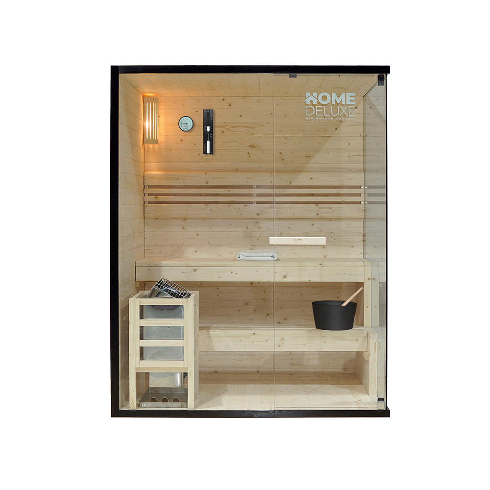 TRADITIONELLE SAUNA SHADOW L - L - Naturfarben, Holz (150/190/120cm) - Home Deluxe