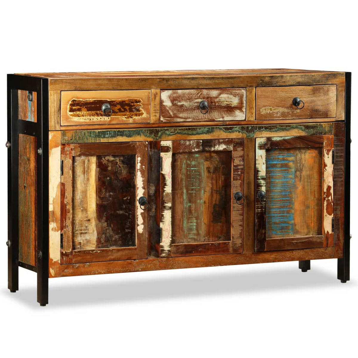 SIDEBOARD Altholz Massiv 120/35/76 Cm - Braun, Holz (35/76/120cm) - vidaXL